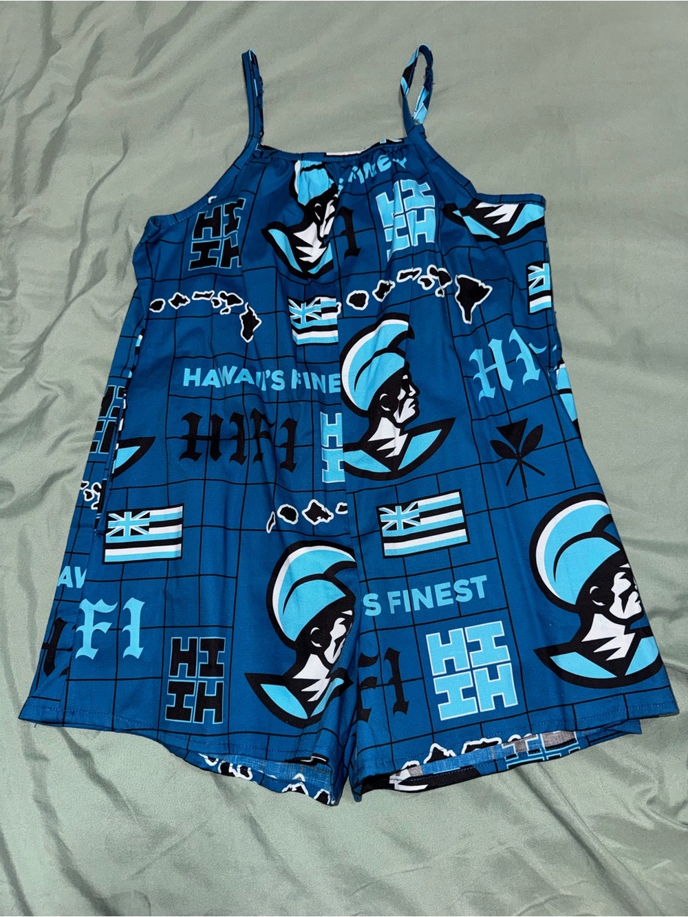 KOA ALOHA GIRLS BLUE ROMPER